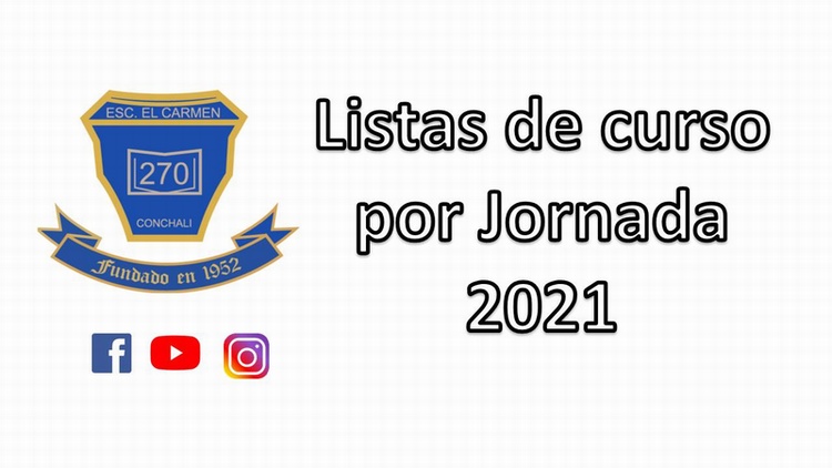 Listas de Curso por Jornada 1ro a 8vo