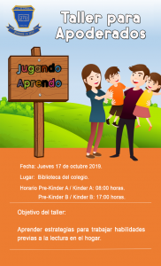 Imagen de Invitación Taller Jugando Aprendo- Pre Kinder y Kinder
