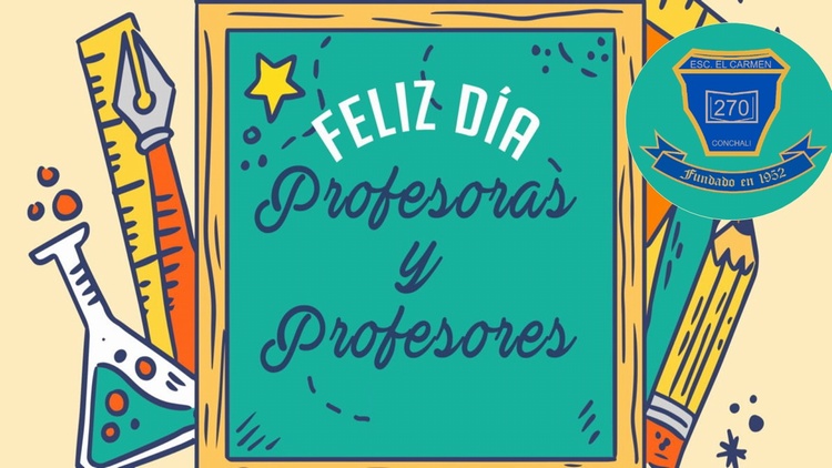 Feliz día de la profesora y el profesor