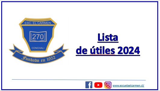 Listas de útiles 2024