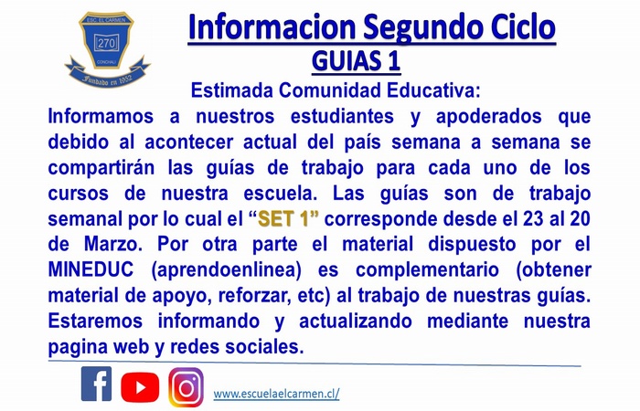 Guias SET 1 Segundo Ciclo