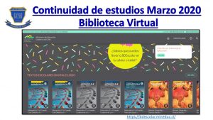 Imagen de Continuidad de estudios Marzo 2020