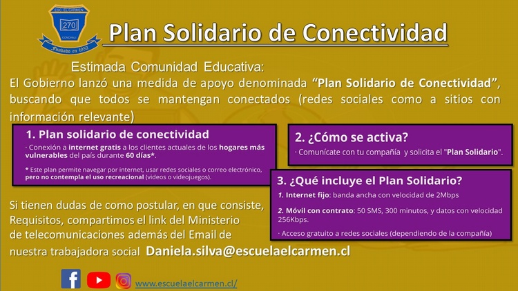 Ministerio de Telecomunicaciones activa “Plan Solidario”